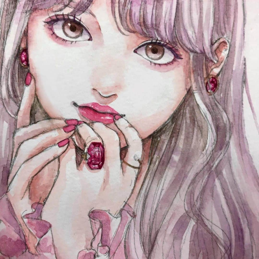 のインスタグラム：「. やりたいことがあって描き始めたけど、要素多すぎて全然進まないのでアップ載せとく 清書としては線画整える方がいいんやろうけど、私はラフな鉛筆のまま塗る方がいつもかわいくなる気がする . #aestheticart#aesthetic#pastelart#kawaiiart#pastelaesthetic#kawaiiaesthetic#pastelpallets#cuteart#illustration#kawaii#princess#dtiys#dtiyschallenge#イラスト #イラストグラム#メイクイラスト」