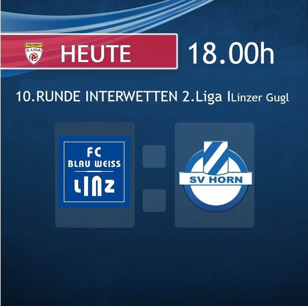 SVホルンさんのインスタグラム写真 - (SVホルンInstagram)「+++ MATCHDAY +++ Die 10. Runde der INTERWETTEN 2. Liga und treffen wir auf den FC Blau Weiß Linz. Das Auswärtsmatch beginnt um 18:00 und ist live auf ORF Sport+ oder auf Laola.TV unter  https://www.laola1.at/de/ott/de-at/playerpage/281610 zu sehen.  Wir freuen uns auf eine spannende Partie! #svhorn #bepartofit」11月20日 21時00分 - svhorn1922