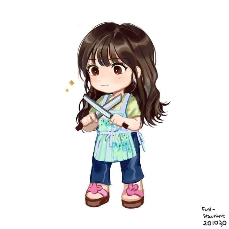 イ・ユリのインスタグラム：「#이유리#편스토랑#팬분이그려주셨어요#율둡님#감사해요☺️ #도배중」