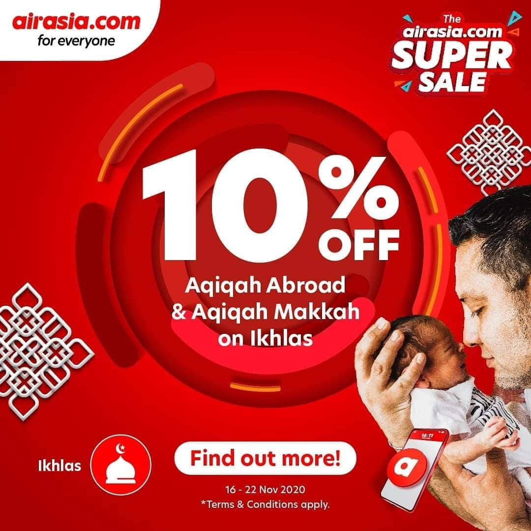 エアアジアさんのインスタグラム写真 - (エアアジアInstagram)「⚡️IKHLAS FLASH SALE⚡️  Enjoy 10% OFF to perform Aqiqah in Makkah or in other 35 countries with IKHLAS.  Just head over to our bio for the link so you can order now! 🙏  P.S. HELP NEEDED! Show your support for Sabah by donating at https://bit.ly/3pikRQ1. Thanks a lot!  #airasiaForEveryone」11月20日 17時12分 - airasiasuperapp