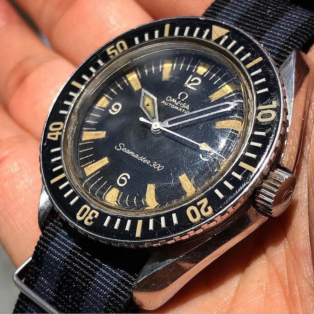 Daily Watchさんのインスタグラム写真 - (Daily WatchInstagram)「51 year old Omega Seamaster 300 with some great patina and character 😍 Photo by @honolulutimeco」12月20日 0時12分 - dailywatch