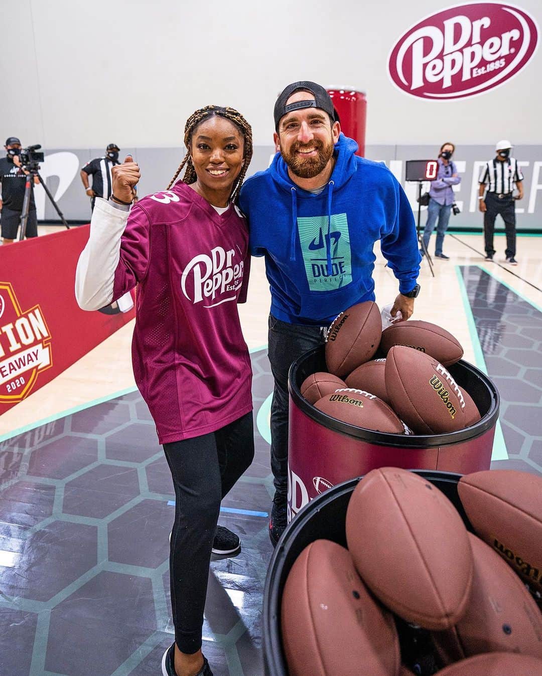 Dude Perfectのインスタグラム：「Who’s ready for Championship Saturday?! Watch us give away $600k in Tuition with @drpepper during halftime of the SEC, ACC and BIG 12 Championship games on TV! 📺🏈💰」