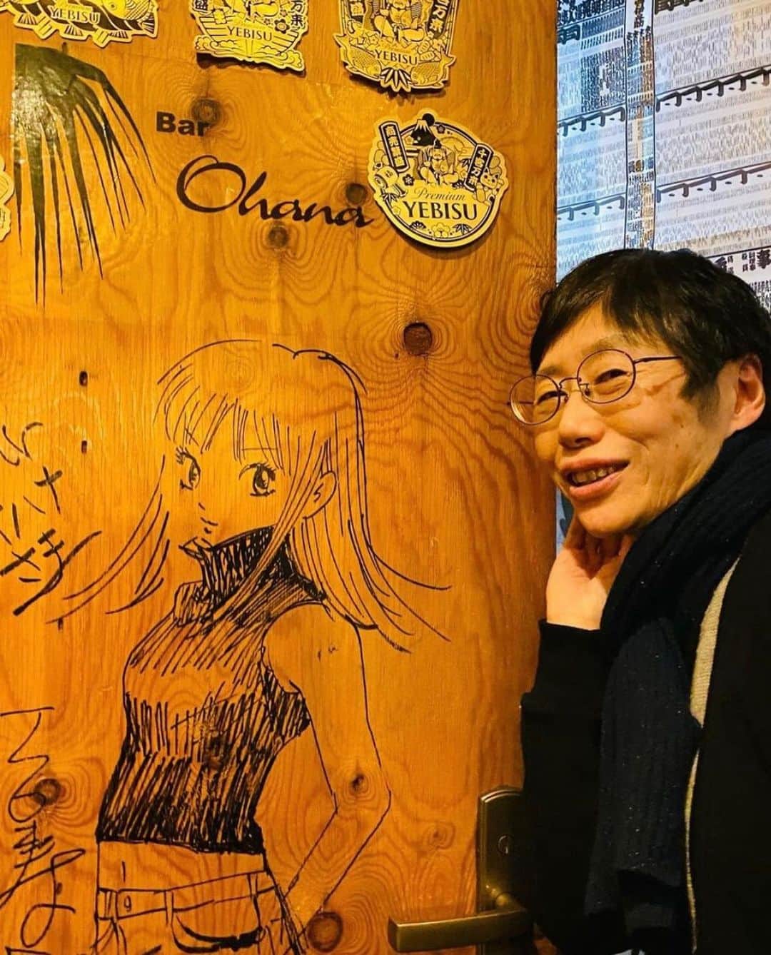 江口寿史さんのインスタグラム写真 - (江口寿史Instagram)「名所か！！(というか便所のドアです笑) ( @barohanakichijouji )」12月19日 16時57分 - egutihisasi