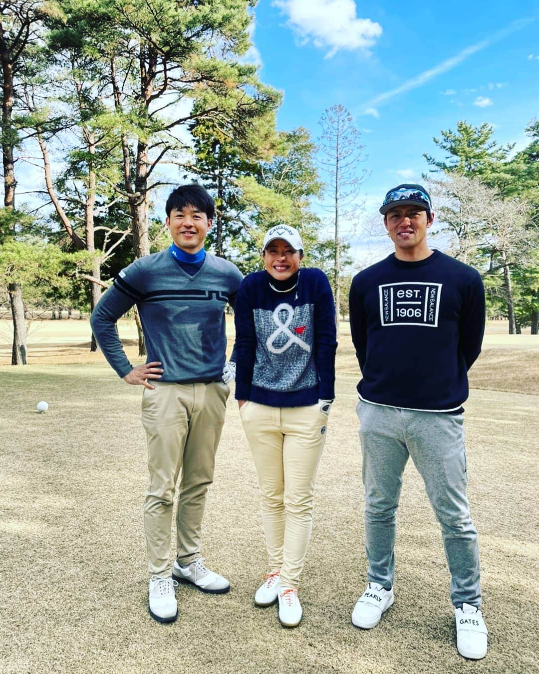 のインスタグラム：「3人の共通点は…？  埼玉栄高校に通っていたという事🏫‼ やっぱり野球選手は飛ぶ😂😂😂  ゴルフと野球と、日本を元気にしてください😁💪✨ #埼玉栄#額賀辰徳プロ#木村文紀　選手 #安田このみ　プロ」