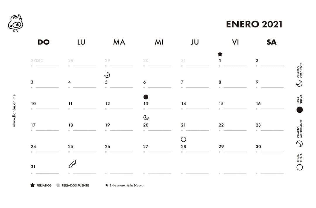 大石暁規さんのインスタグラム写真 - (大石暁規Instagram)「Here's our 2021 Flanbé Calendar   A gift for all our followers and friends who have joined us all this intense year.  ** FREE download **  from https://www.flanbe.online/shop  Printed on Official (216 x 356 mm) or A 4 (210 x 297 mm) printed.   It has Argentine holidays and lunar calendar of the southern hemisphere. Disguise it!  Illus. Akinori Oishi  #flanbeediciones #flanbe #moon #mooncalendar #calendario2021 #calendar2021  @flanbe_ediciones」12月19日 18時48分 - akinori_oishi