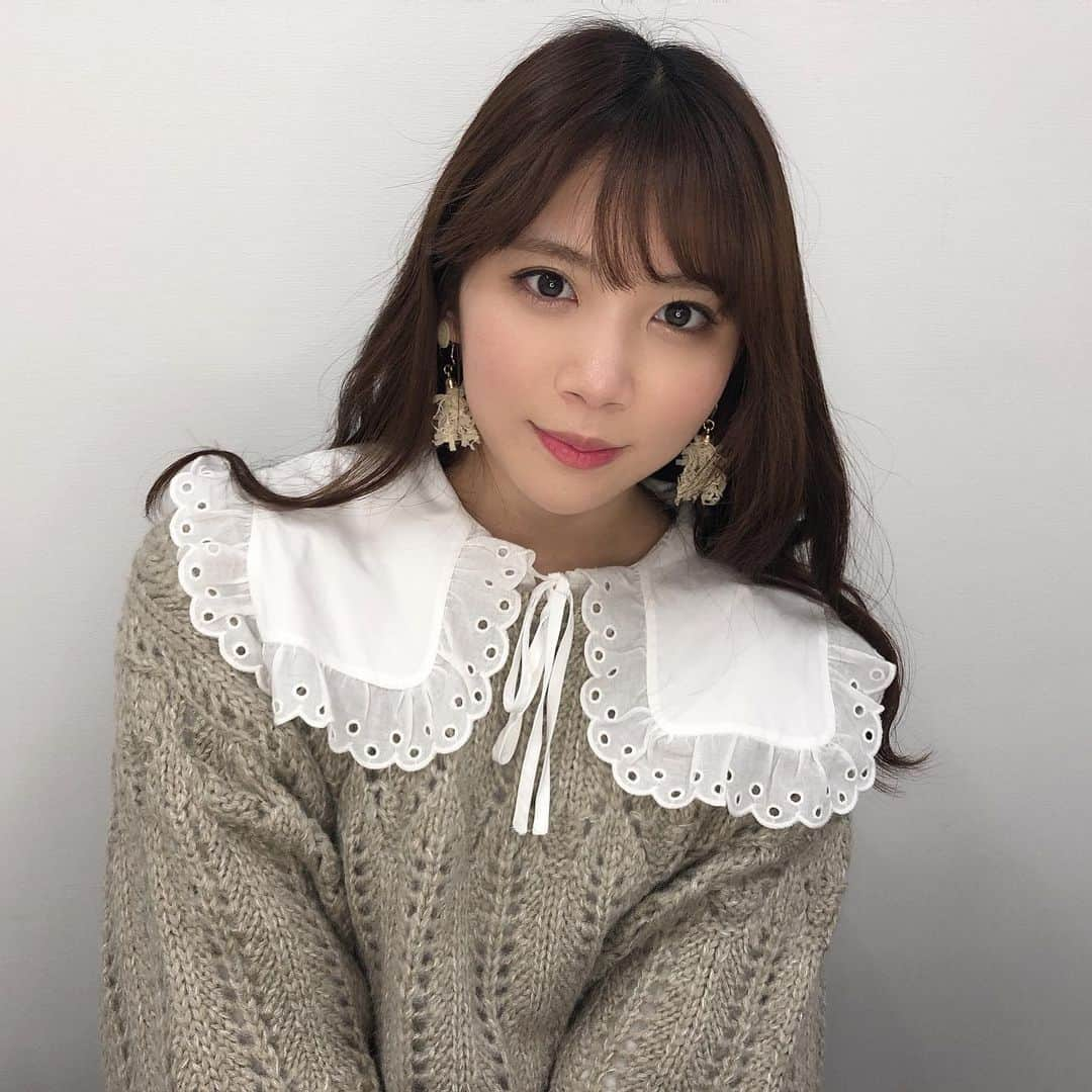 奈良未遥さんのインスタグラム写真 - (奈良未遥Instagram)「• • • •  襟がすきなのよ❤︎ イヤリングはねねちゃんとおそろなの」12月19日 20時54分 - mihapiyo._.48