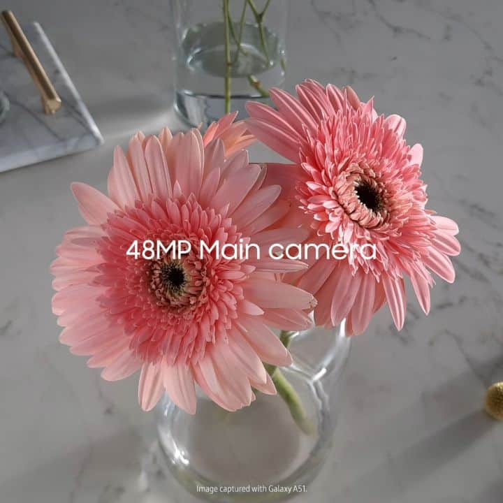 Samsung Mobileのインスタグラム：「Relive the beauty of every moment, up-close, with the 5MP Macro Camera. #GalaxyA51」