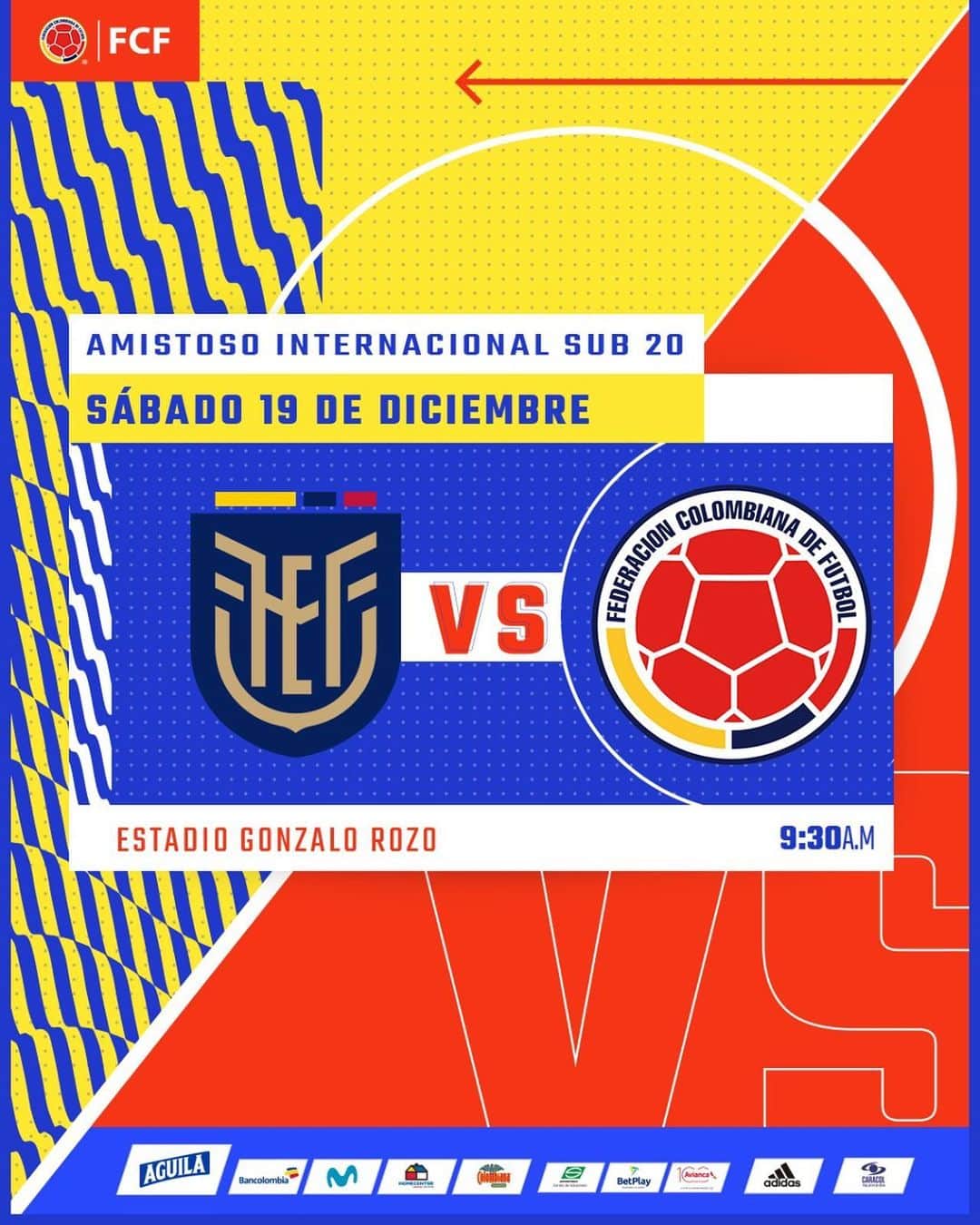 サッカー コロンビア代表チームのインスタグラム：「¡Nuestros muchachos no paran! 💪  Hoy la Selección Masculina Sub 20 sigue con su preparación para el Sudamericano 2021  🆚 🇪🇨 @latriecu  🏆 Amistoso Internacional Sub 20 🕡 9:30 a.m. 🏟Gonzalo Rozo  #VamosColombia🇨🇴」