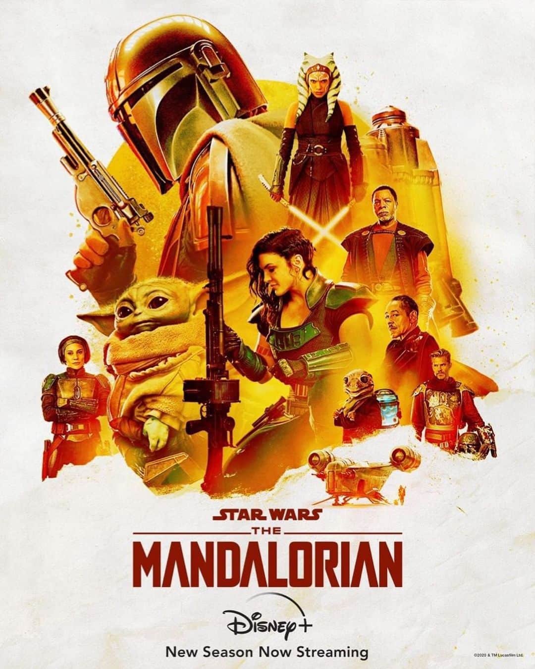 のインスタグラム：「To @jonfavreau & @dave.filoni, all of our directors, the cast, the crew, all the magic makers behind #TheMandalorian, and most of all to the fans. Please take a bow.」