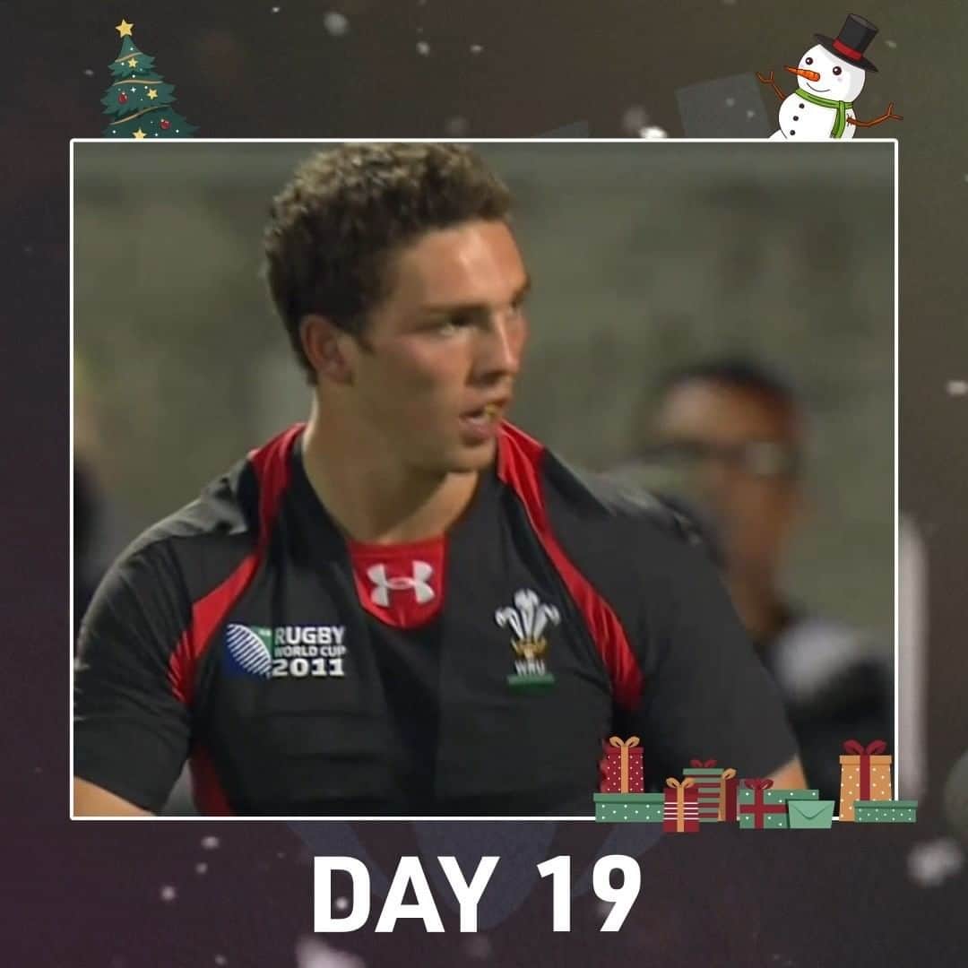 のインスタグラム：「💥 All signs point North 🏴󠁧󠁢󠁷󠁬󠁳󠁿  🔥 @george_north became the youngest ever @rugbyworldcup try scorer at #RWC2011  ✌️ Scoring two tries for @welshrugbyunion v @namibiarugby at 1️⃣9️⃣ years old」