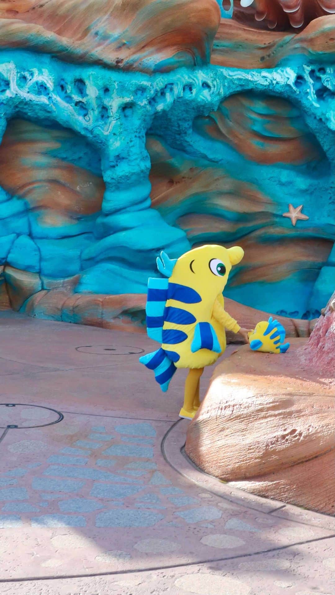 tiahy__のインスタグラム：「The Little Mermaid 🐠. . . New costume. . . Flounder is a yellow fish and Ariel’s best friend in The Little Mermaid. . . 2歳頃着ていたFlounderのcostumeはサイズアウトしているので、新しく、成長したFlounderを作りました🐠. . 穴があったら、とりあえず入れるタイプのtaiちゃんです😂. . #flounder_taia#taiacostume #tokyodisneysea #thelittlemermaid @disney @tokyodisneyresort_official @thelittleme」