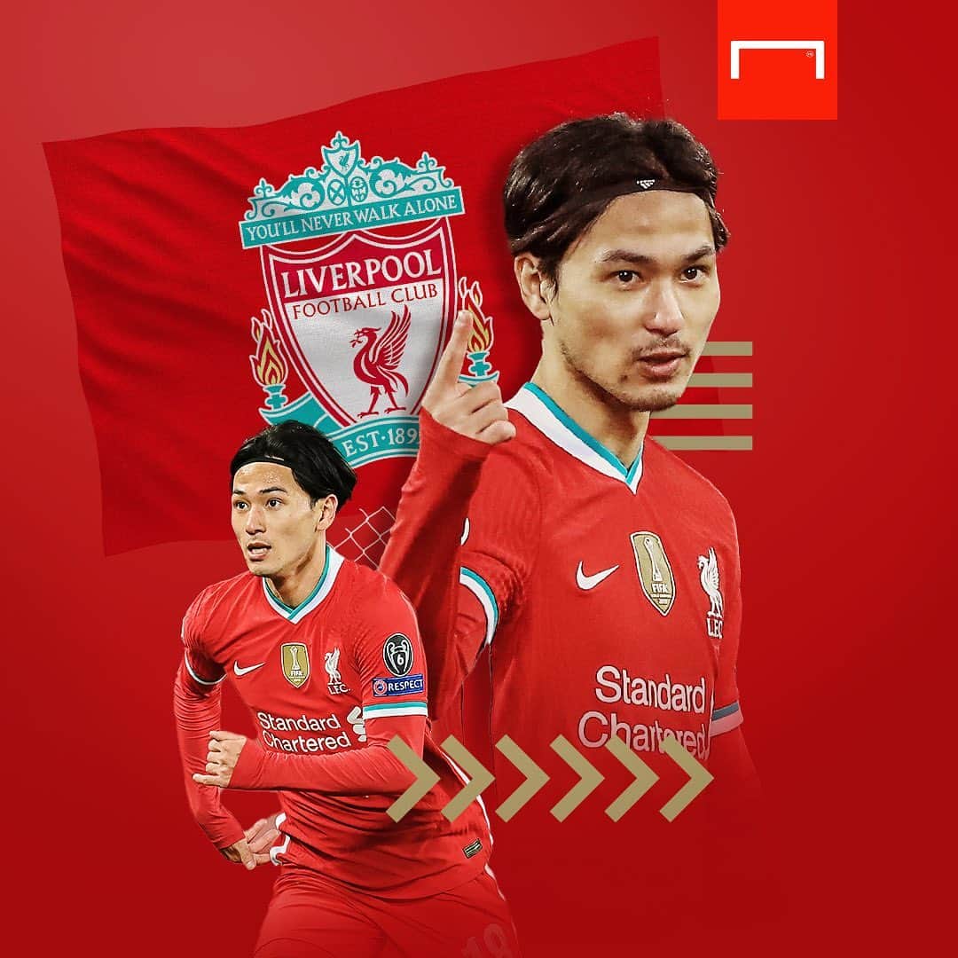 のインスタグラム：「. ＼ ⚽️ 待望の #プレミアリーグ 初ゴールを記録！🇯🇵 ／ #南野拓実 が #リヴァプール 加入後、リーグ戦初得点！ . #soccer #football #premierleague #liverpool #takumiminamino #サッカー #フットボール #⚽️」