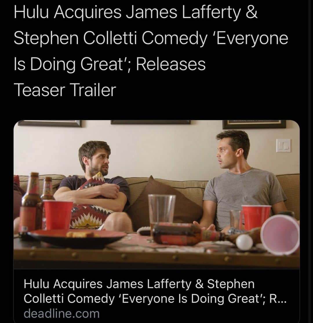 スティーブン・コレッティのインスタグラム：「@everyoneisdoinggreat - @hulu - January 13th - 🚀 - Thank you for all these kind messages! 💯💙」