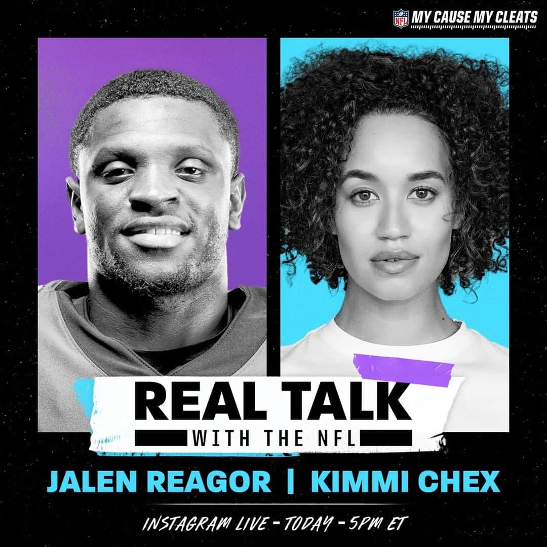 NFLさんのインスタグラム写真 - (NFLInstagram)「"It's ok to not be ok. It's ok to seek help."  @philadelphiaeagles WR @JalenReagor is supporting mental wellness through @blackmenheal. He joins @kimmichex on our IG Live TODAY, 5PM ET. #MyCauseMyCleats」12月16日 2時00分 - nfl