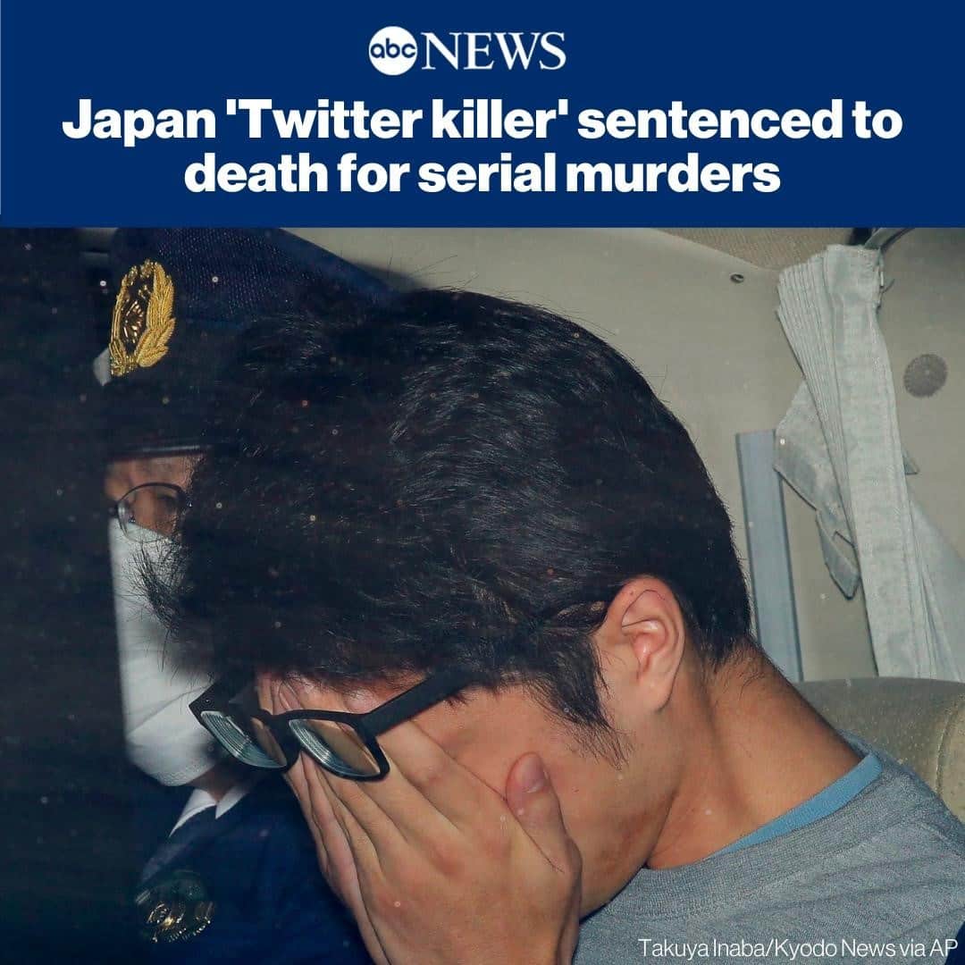 ABC Newsさんのインスタグラム写真 - (ABC NewsInstagram)「Japanese court sentences man to death for killing and dismembering nine people, most of whom had posted suicidal thoughts on social media, in a case that shocked the country. MORE AT LINK IN BIO.」12月15日 20時25分 - abcnews