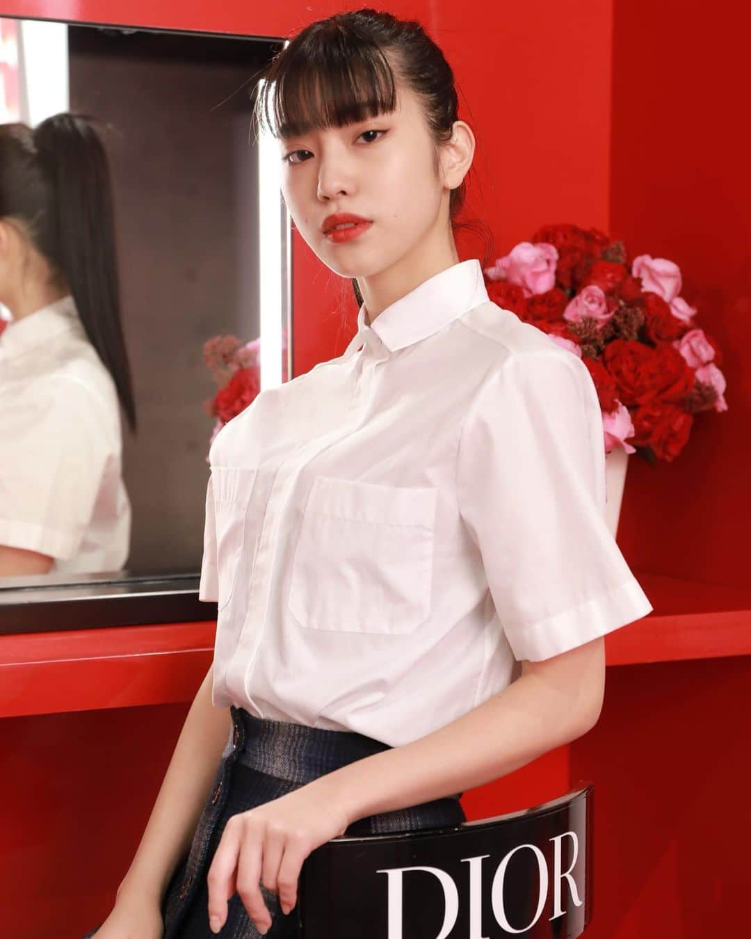 北澤舞悠（まゆちる）のインスタグラム：「🌹 #ルージュディオール  #RougeDior @diormakeup @dior」