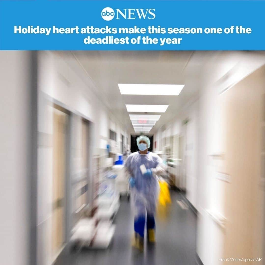 ABC Newsさんのインスタグラム写真 - (ABC NewsInstagram)「Holiday heart attacks make this season one of the deadliest of the year. Learn more about warning signs and staying heart healthy at LINK IN BIO.⁠」12月15日 21時45分 - abcnews