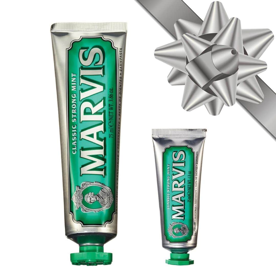 Marvis®️ Official Partnerさんのインスタグラム写真 - (Marvis®️ Official PartnerInstagram)「CLOSED ✨ 🎁  GIVEAWAY 🎁 ✨  On the 10th Day of Marvis we are GIVING AWAY: Marvis Classic Strong Mint in 25mL & 75mL. 🟢🌿 • Intense, lively and unmistakable. The enticing peppermint flavor takes you to a new dimension of long-lasting freshness. The signature Marvis formula leaves you with bright, protected teeth, and with brushing, aids in the prevention of tooth decay, tartar, and plaque. • HERE'S HOW TO WIN: 1. Follow us on Instagram. 2. Tag a friend on this @marvis_usa giveaway post. 3. In the comments, use the hashtag #10DayOfMarvis • A winner will be announced TODAY by 6pm EST. - - - - - US participants only. Must live within the 48 contiguous states to win. If a winner does not qualify or respond with shipping information within 24 hours, we will select a new winner. For easy contact, we suggest making your profile public during the giveaway. This giveaway is not affiliated with Instagram in any way.」12月15日 23時08分 - marvis_usa
