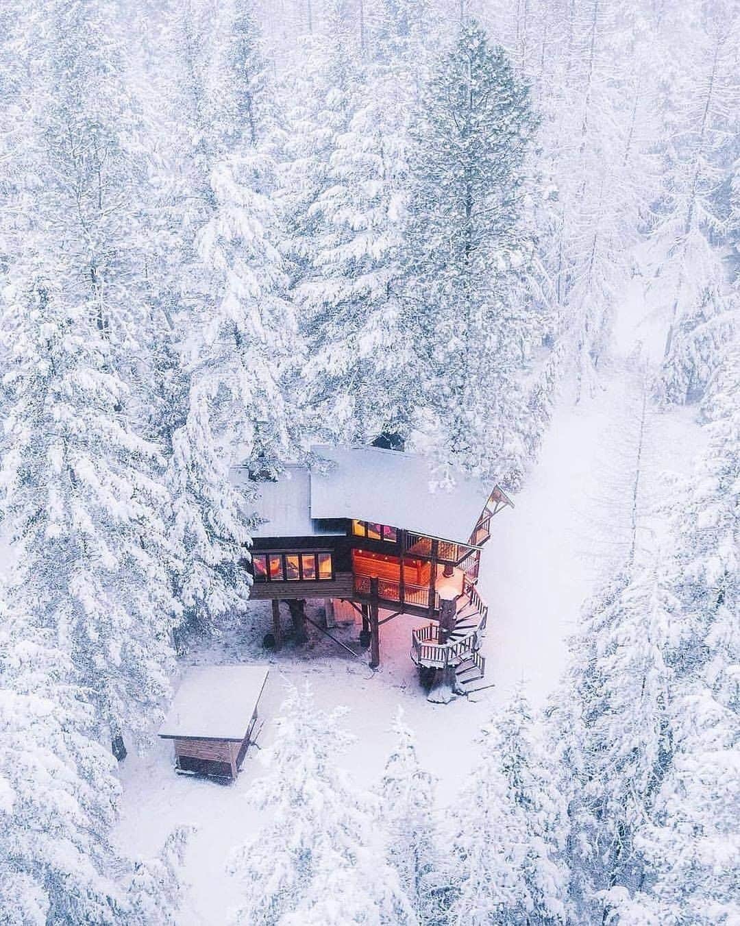Discover Earthさんのインスタグラム写真 - (Discover EarthInstagram)「For anyone who ever wanted a treehouse as a kid, or always liked camping these places look amazing, don't you think? Where are you spending these winter holidays?  1. Harads, Sweden: @oskarbakke  2. Montana, USA: @michaelmatti  3. Georgetown, Maine: @kylefinndempsey  4. Lapland, Finland: @joonaslinkola  5.Rovaniemi, Finland: @meirr   ❄️ #discoverearth  . . . . .    #snow  #winter  #snowboard  #ski  #snowboarding  #skiing  #cold  #ice  #powder  #snowing  #snowflakes  #christmas  #mountain  #snowfall  #winteriscoming  #treehouse  #naturelovers  #autumn  #travelgram  #wanderlust  #wood  #instagood  #house」12月16日 1時00分 - discoverearth