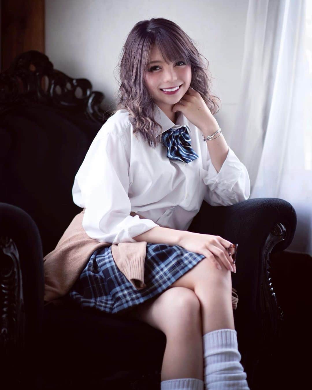 橘咲良のインスタグラム：「#プルクラ #portrait  #jk #女子高生 #ルーズソックス  #キングラビッツ #橘咲良　だぞ☝🏻☝🏻⭐️」
