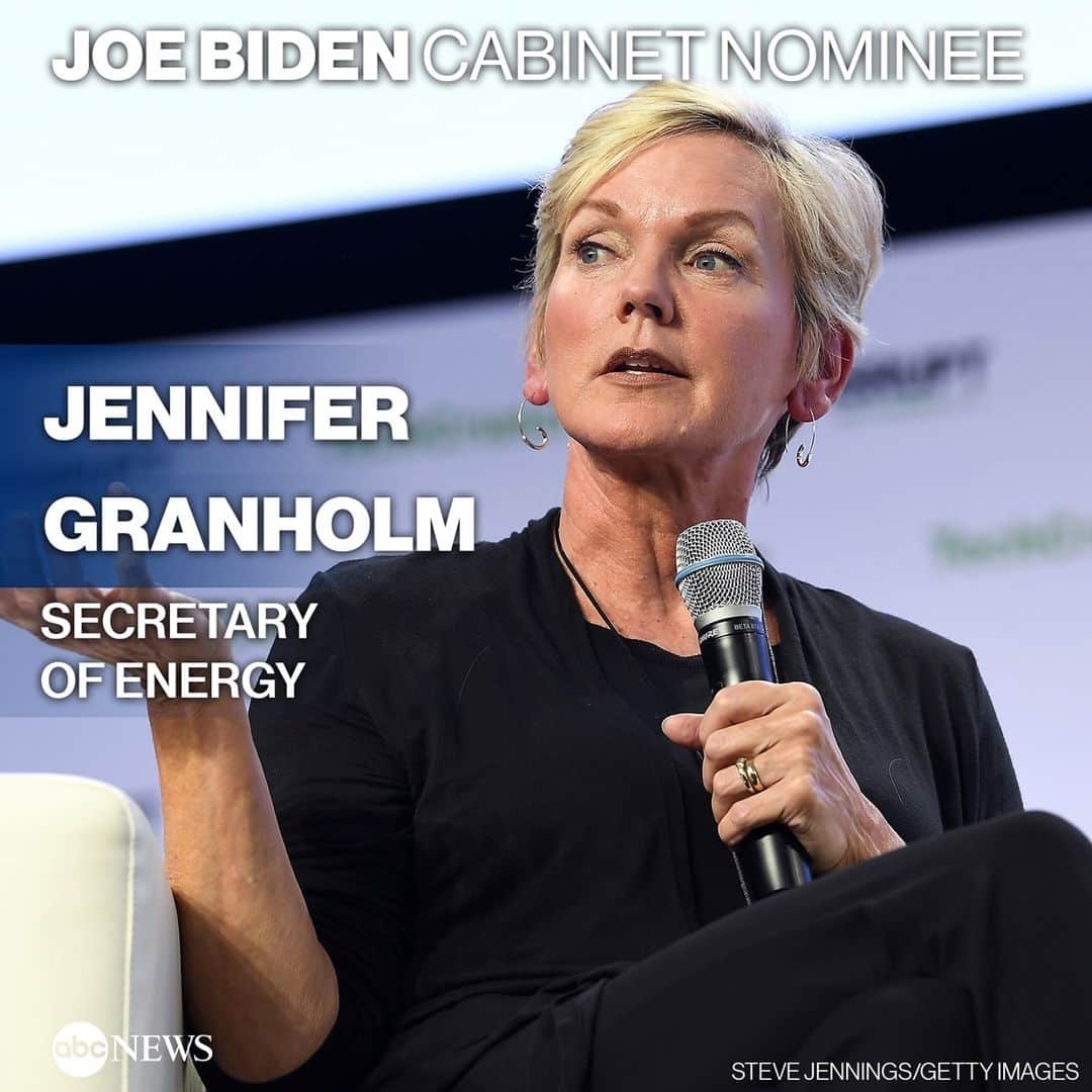 ABC Newsさんのインスタグラム写真 - (ABC NewsInstagram)「President-elect Joe Biden is expected to name former Michigan Gov. Jennifer Granholm to head the Department of Energy, sources familiar with the decision confirm to @ABCNews. That would make Granholm, 61, the ninth woman Biden has nominated so far to serve in his cabinet.⁠ ⁠ Read more at link in bio.」12月16日 10時52分 - abcnews