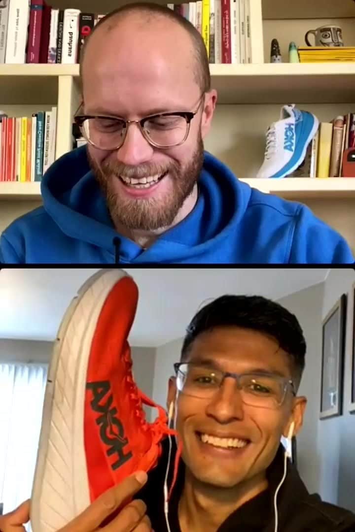 ホカオネオネのインスタグラム：「Join Director of Design Matt Head (@whereismymatt) as he goes live with HOKA athletes Fernando Cabada (@fernando.cabada) and Carla Molinaro (@carlamolinaro) to chat about the new Carbon X2! #TimeToFly」