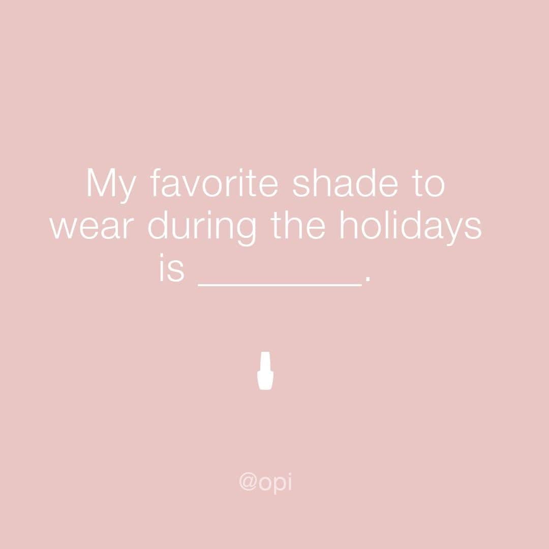 OPIさんのインスタグラム写真 - (OPIInstagram)「Let us know in the comments 👇  #ColorIsTheAnswer #OPIObsessed #Nails #NailSwag #Funny #NailQuote #Meme #NailPolish⁠ #NailTech #Relatable #Mani #Manicure #Color #holidaynails #holidaymani」12月16日 4時09分 - opi