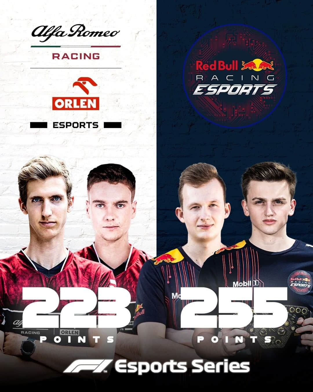 F1さんのインスタグラム写真 - (F1Instagram)「The title battle goes down to the wire ⚔️  Will it be @redbullracingesports or @sauberesports taking home the crown? 👑  #F1 #F1Esports #RedBull #AlfaRomeo」12月16日 4時34分 - f1