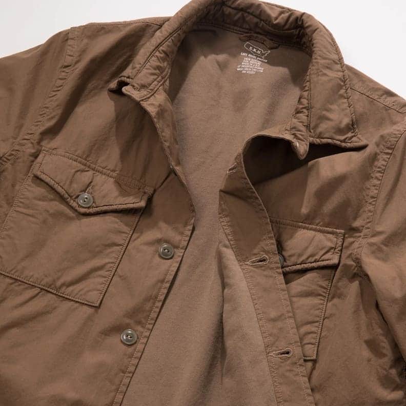 セーブカーキのインスタグラム：「SKU Fleece Lined Shirt Jacket. Warm and utilitarian. . . . . .#savekhakiunited  .#madeincalifornia  .#cozy  .#menswearstyle」