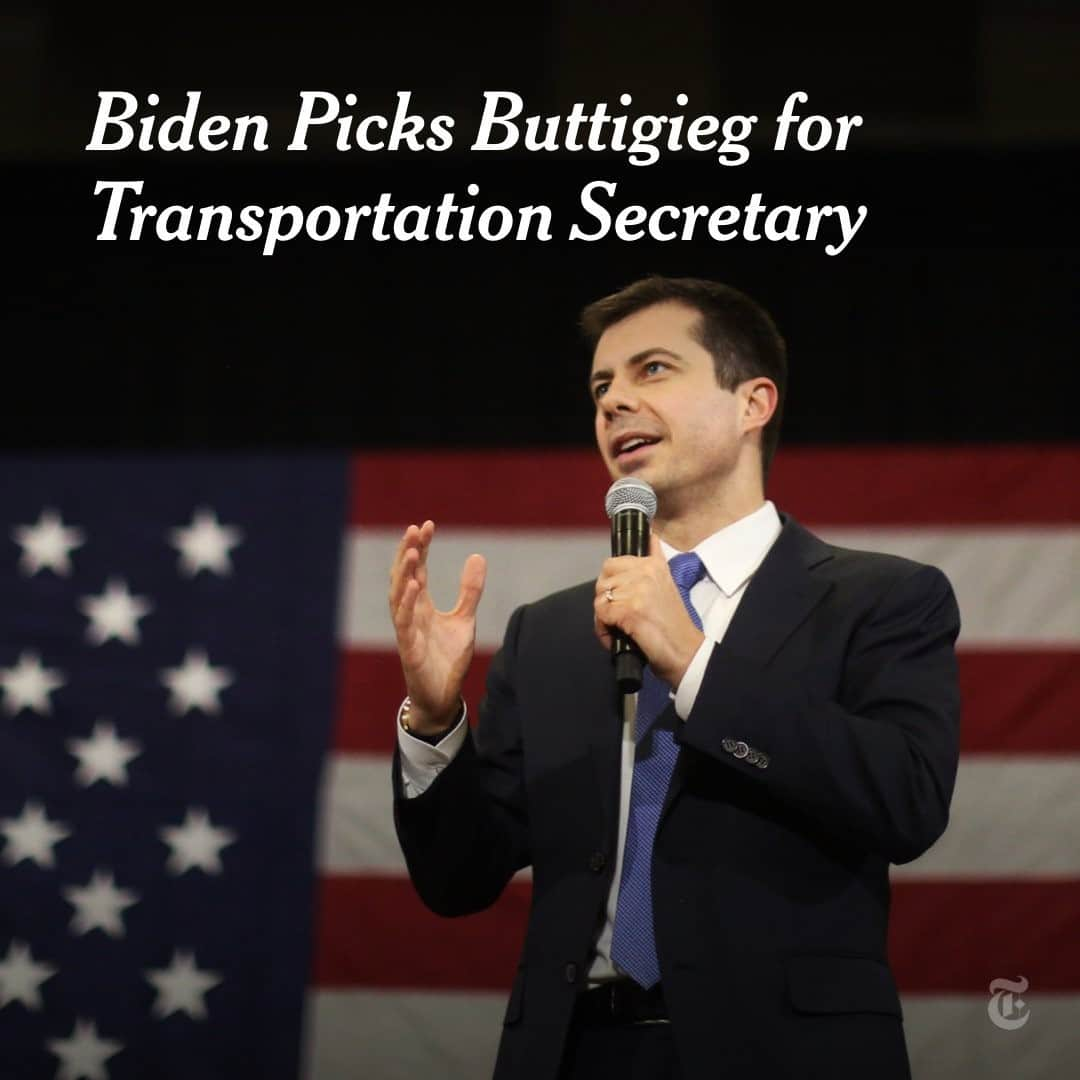 ニューヨーク・タイムズさんのインスタグラム写真 - (ニューヨーク・タイムズInstagram)「President-elect Joe Biden will nominate Pete Buttigieg, the former mayor of South Bend, Indiana, to lead the Department of Transportation, said a person familiar with Biden’s deliberations. If confirmed by the Senate, Buttigieg would become the first openly-gay person to serve as a cabinet secretary.   Buttigieg, 38, fought a fierce battle for the Democratic nomination but bowed out and endorsed Biden in his bid for the presidency. The two men bonded during the general election campaign and the president-elect made it clear that he wanted to find a place for the former mayor in his administration.  A Navy veteran, Buttigieg could have led the Department of Veterans Affairs. But Biden decided instead to put him in charge of transportation, which is likely to become a key part of the administration’s efforts to combat climate change with aggressive actions on emissions.  Tap the link in our bio for the story. Photo by @travisdovephoto」12月16日 5時53分 - nytimes