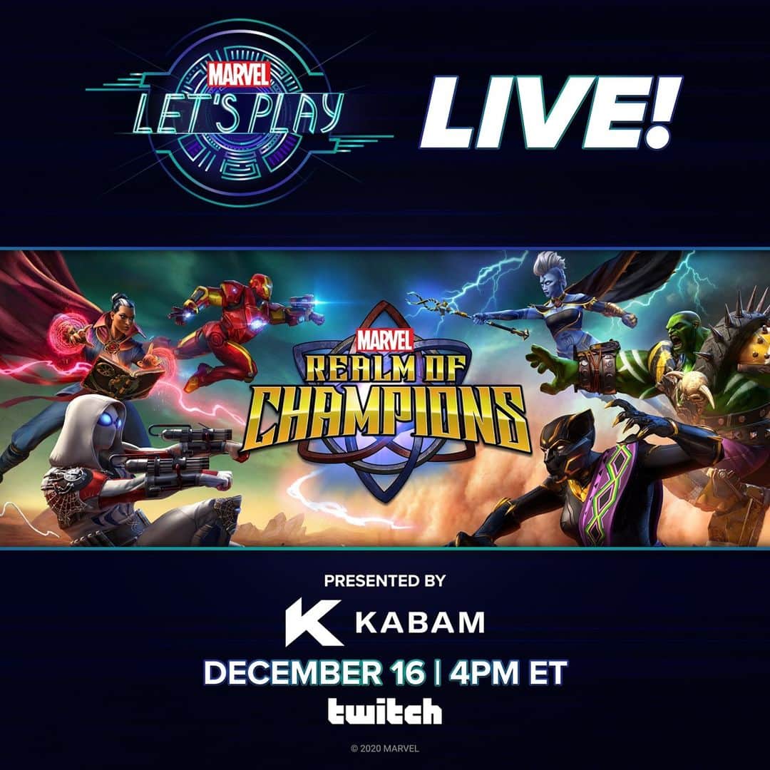 Marvel Entertainmentさんのインスタグラム写真 - (Marvel EntertainmentInstagram)「The fate of the Battleworld is in your hands. Tomorrow at 4PM ET, we're playing the new @marvelrealmofchampions mobile game LIVE on our Twitch: twitch.tv/marvel」12月16日 6時19分 - marvel