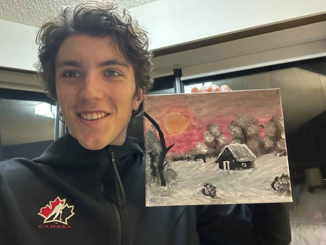 NHLさんのインスタグラム写真 - (NHLInstagram)「Bob Ross would be proud of Team Canada's World Junior squad. 🎨  (📸: TW/ HC_WJC)」12月16日 6時35分 - nhl