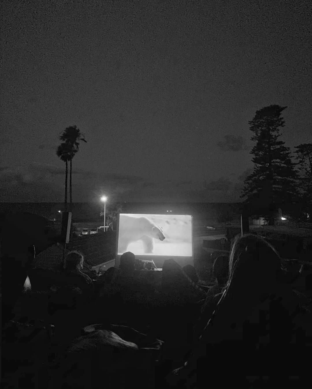 ローラ・エンバーのインスタグラム：「Under the stars with @surfersforclimate on the weekend. A powerful night hearing stories, thoughts, ideas, updates and steps we can all take to speed up climate action, protect our ocean and make positive change for our future.  Thankyou you to all the inspiring people involved I am in awe of you all! 🖤 join the movement @surfersforclimate We are all in this together.」