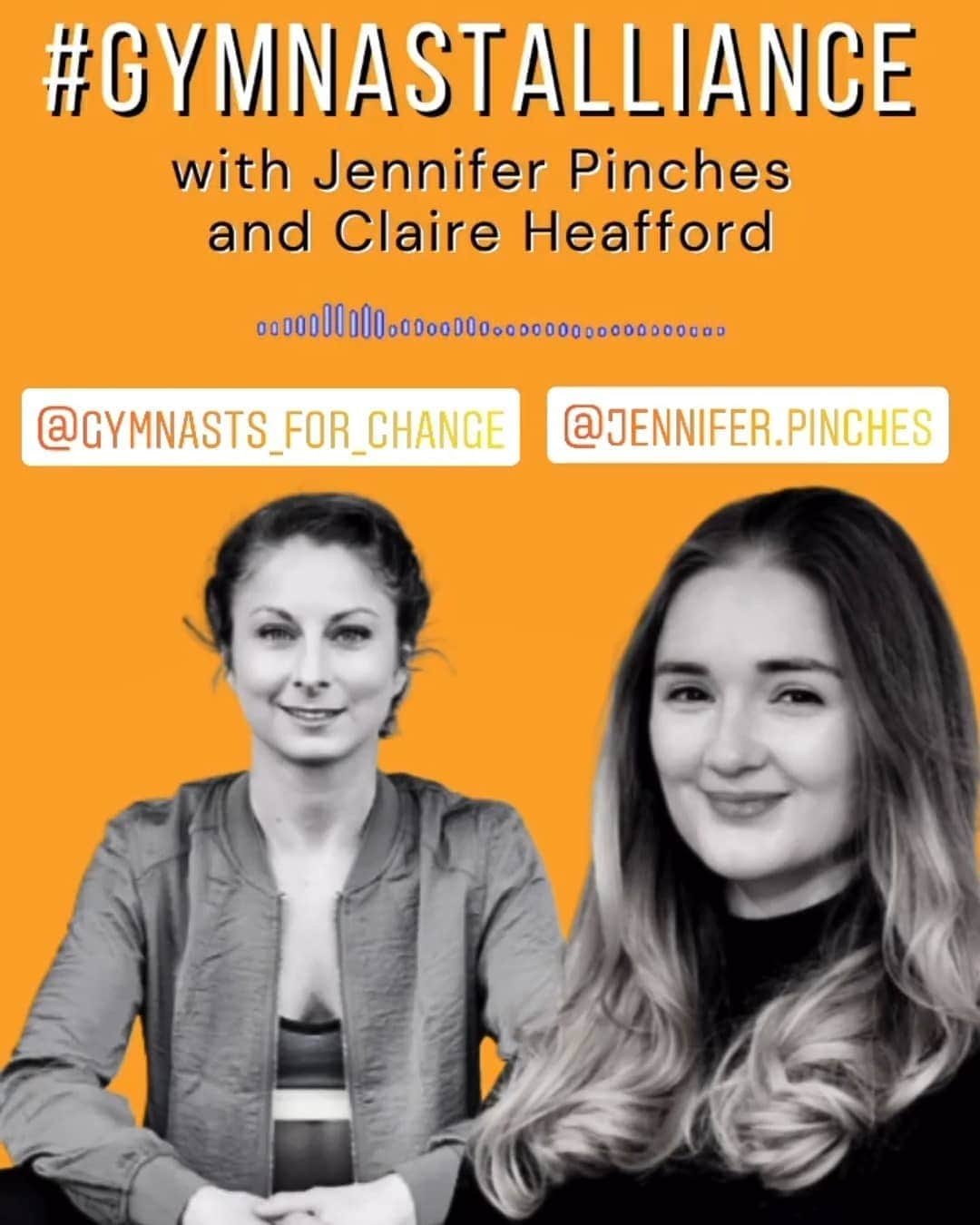 ジェニファー・ピンチズのインスタグラム：「OUT NOW! Link in bio (second from top) 🎙🎵 Catch @gymnasts_for_change founder Claire Heafford and I on the @shift_movementscience podcast with Dave Tilley. We talk what it was about @athleteafilm that sparked outrage and lead to #GymnastAlliance, what's stopping Gymnastics at the moment, what we want to see change and what we're doing about it! Such an honour to collaborate with Dave, love his work🤸‍♀️💪❤」