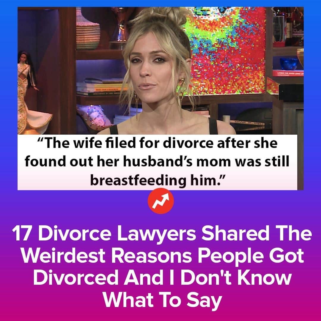 BuzzFeedさんのインスタグラム写真 - (BuzzFeedInstagram)「Divorce lawyers probably hear some of the craziest, most random details about people's marriages. Read more in the link in bio 👆」12月16日 10時00分 - buzzfeed