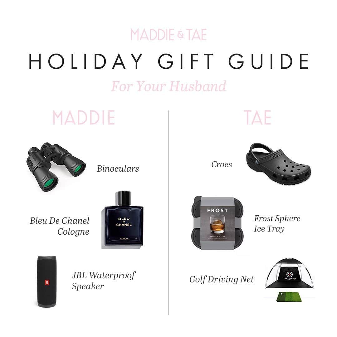 Maddie & Taeさんのインスタグラム写真 - (Maddie & TaeInstagram)「Has anyone NOT finished their Christmas shopping yet? We got you! Here are a few gift guides with ideas on what to get for Mom, Dad, Hubby, and your BFF! Shop them all at the link in our bio. 🎁❤️」12月16日 9時05分 - maddieandtae