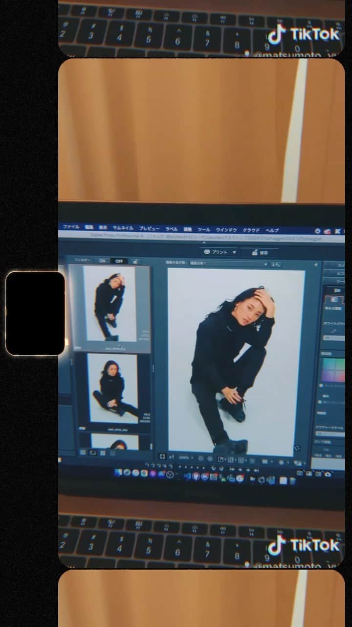 松本優のインスタグラム：「@shaggie_official shooting📸 #shooting#model#撮影風景#松本優」