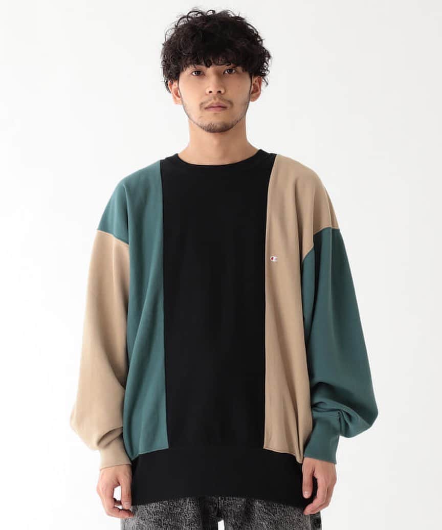 のインスタグラム：「... PRE ORDER . Champion × BEAMS  3tone Reverse Weave(R)  Sweat Crew  #beams #ビームス #champion   @beams_official  @beams_mens_casual @champion_japan」