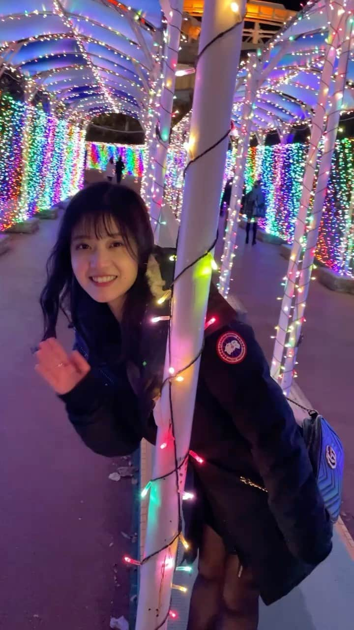 牧野莉奈のインスタグラム：「いるみねーちょん🥺💖💖  #よみうりランド  #よみうりランドジュエルミネーション  #ジュエルミネーション  #イルミネーション  #illustration  #ビジョビ #リール」