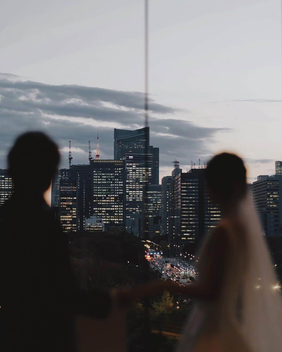 宮本沙恵のインスタグラム：「silhouette💍 . #前撮り#wedding」