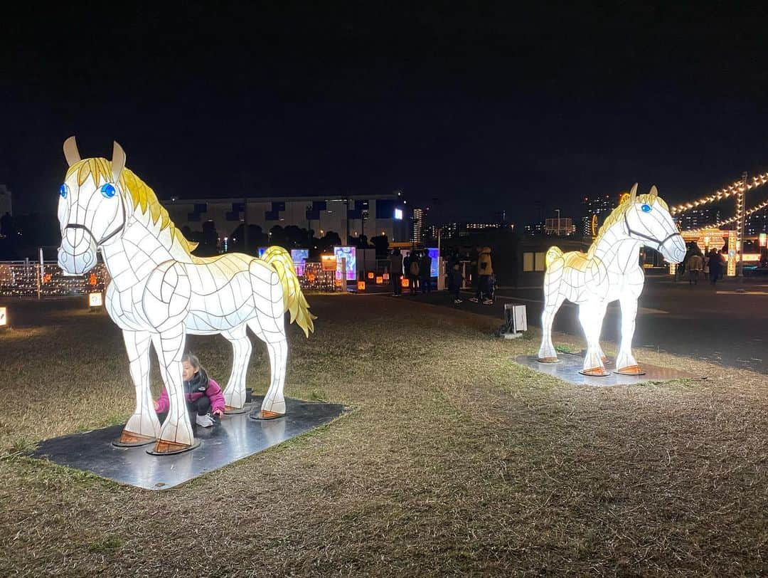 黒宮ニイナさんのインスタグラム写真 - (黒宮ニイナInstagram)「今年初めてのイルミネーション🎄✨ 大井競馬場がこんな素敵な事になってるなんて知らなかった☺️ 子どもたちも初めて来た場所に大興奮👦🏻👧🏻  見渡す限りたくさんの光と迫力の噴水ショーがあったりポニーと写真が撮れたり、競馬場の広い敷地内なので密にならずにお散歩しながら大人も子どもたちも楽しめるのがとても良かった💓  今年も我が家のやんちゃお二人さんにもサンタ🎅さんは来るんでしょうかね😁  #イルミネーション #大井競馬場イルミネーション #東京メガイルミ #クリスマス #クリスマスイルミネーション #ママ #2児ママ #2人育児 #兄妹育児 #3歳差兄妹 #ママライフ #mama #mamalife」12月16日 16時27分 - niina_pilates0827