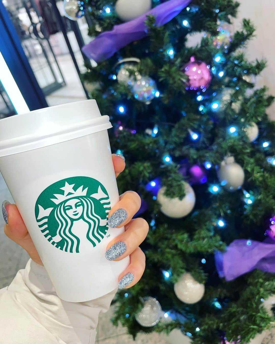 渡邊真由のインスタグラム：「🎄💜💙」
