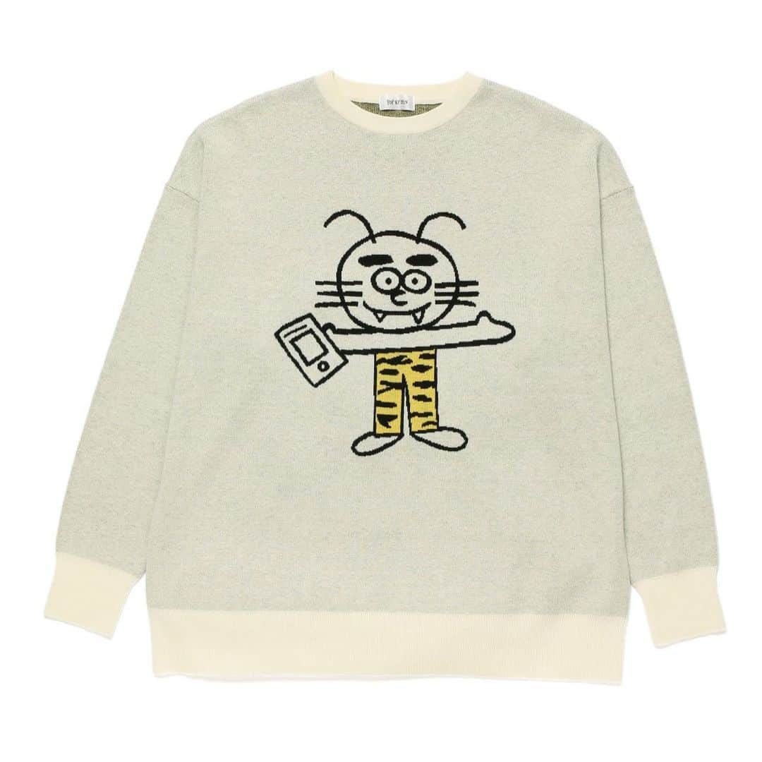 KEN KAGAMIさんのインスタグラム写真 - (KEN KAGAMIInstagram)「POP BY KEN にてKEMのセーターも 販売します。80年代のビートたけしが着ていたセーターを意識しました。  @pop_by_jun」12月16日 20時09分 - kenkagami