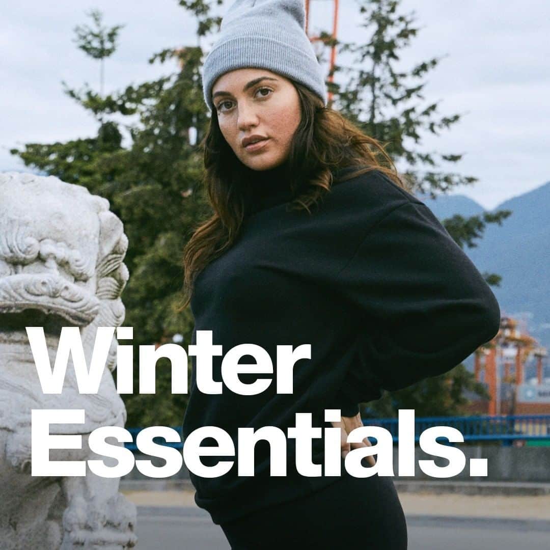 American Apparelのインスタグラム：「As the temperature goes down, it's time to check out our ❄️winter must-haves: www.americanapparel.com   . . .  #AmericanApparel #FashionBasics #WinterWear」
