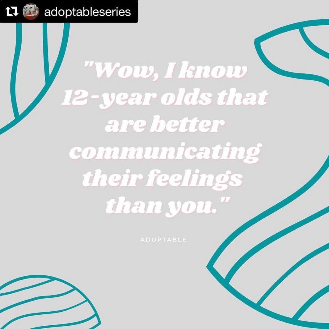 のインスタグラム：「Lisa (played by the brilliant @bigeswallz) hits the nail on the head! #Repost @adoptableseries ・・・ Currently looking for a therapist, must be 12 according to my wife. @adoptableseries now on @starbabynetwork @scolo222 @bigeswallz」