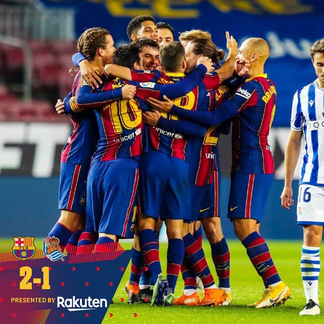 FCバルセロナさんのインスタグラム写真 - (FCバルセロナInstagram)「💪 3 POINTS!!! ⚽️ #BarçaRealSociedad 🔵🔴 ¡Vamos equipo! Som-hi Barça!」12月17日 6時54分 - fcbarcelona