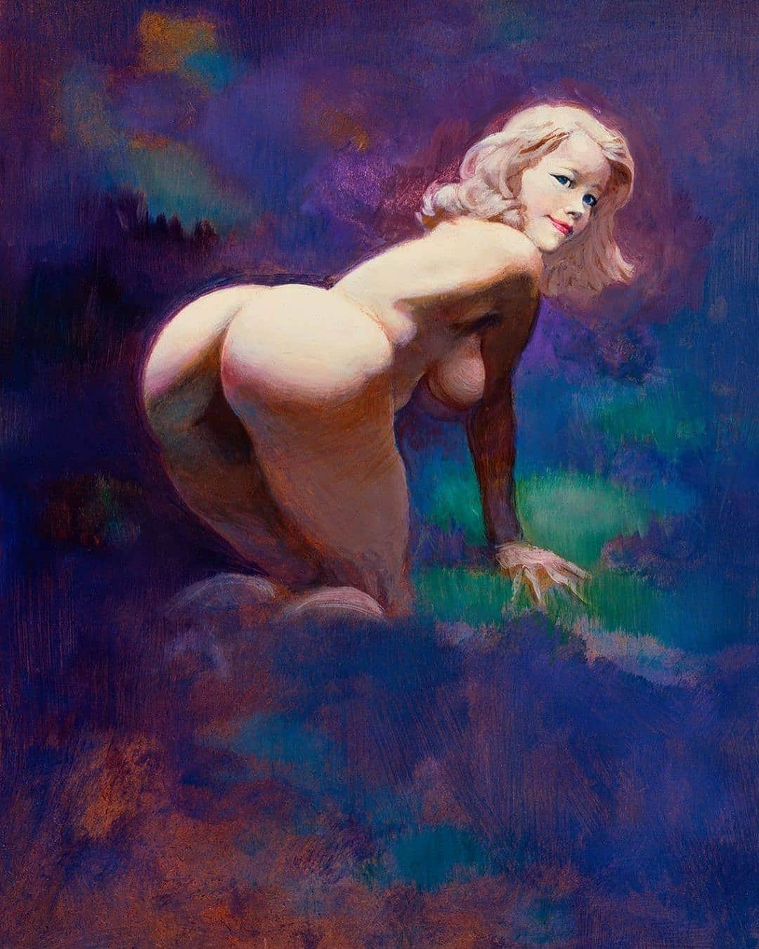 スラッシュさんのインスタグラム写真 - (スラッシュInstagram)「#Repost @frazettagirls  𝑻𝒉𝒆 𝑴𝒖𝒔𝒆 personal work by #FrankFrazetta oil on board •1978• iiii]; )'」12月16日 22時20分 - slash