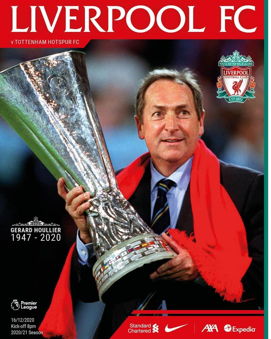 リヴァプールFCさんのインスタグラム写真 - (リヴァプールFCInstagram)「The official matchday programme for our clash with Spurs is dedicated to Gerard Houllier ❤️」12月16日 22時50分 - liverpoolfc