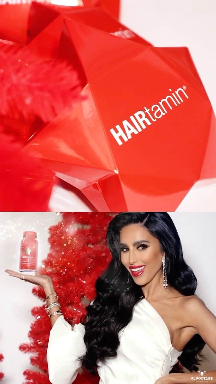 リリー・ガリーチのインスタグラム：「@hairtamin Holiday Campaign🎄 Start YOUR hair transformation journey today, you guys have seen it transform my hair, they offer a full money back guarantee so you have nothing to lose and so much beautiful hair to gain.  ❤️ Comment a 🎄 emoji below and 3 lucky winners will win @hairtamin for Christmas from me! 📹 Video Reel by the talented @rl_footage」