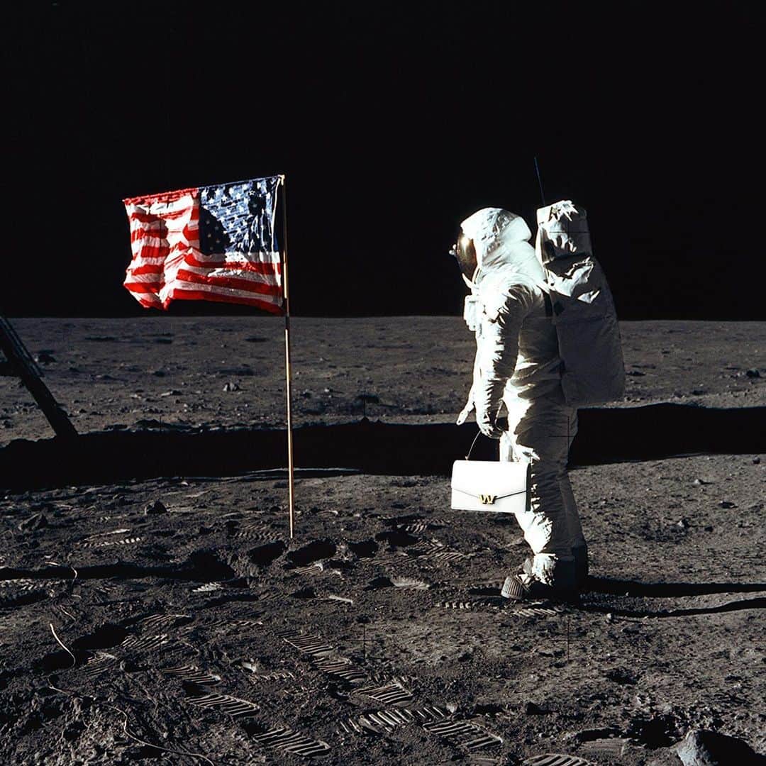 アレキサンダー・ワンのインスタグラム：「The W Legacy Satchel: First bag on the moon.」